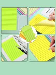 Kertas Tempel Besar 4x6 IN, (46 Lembar/Pad) Kertas Tempel Bergaris 4x6 Kertas Tempel Cerah/Pastel Kertas Tempel Bergaris Besar, Bantalan Kertas Tempel Besar, Kertas Tempel Bergaris Besar dalam Jumlah Besar, Perlengkapan Sekolah, Kembali ke Sekolah - MultiWarna - View 4