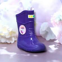 Botas de lluvia de niños y niñas - Morado - Ver 3