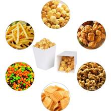 100/48/36/24/12PCS/1PCWhite Popcorn Boxes, 2 X 4.5 X 3 Inch Mini Popcorn Boxes For Movie Night DecorationsChristmas / Halloween