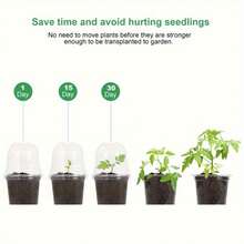 12pcs/30pcs Seedling Trays With Humidity Adjustable Lids - Clear - View 6