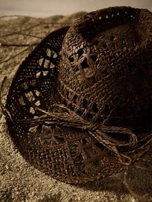 Tropiscape One Size Women's Handmade Braided Sun Hat With Hollow-Out Flower Pattern, Bowknot & Adjustable Chin Strap, Wire-Edged Brim, Perfect For Sunscreen, Outdoor Activities And Fashionable Daily Wear. Boho Beach Autumn Winter Gifts - Multicolor - View 3