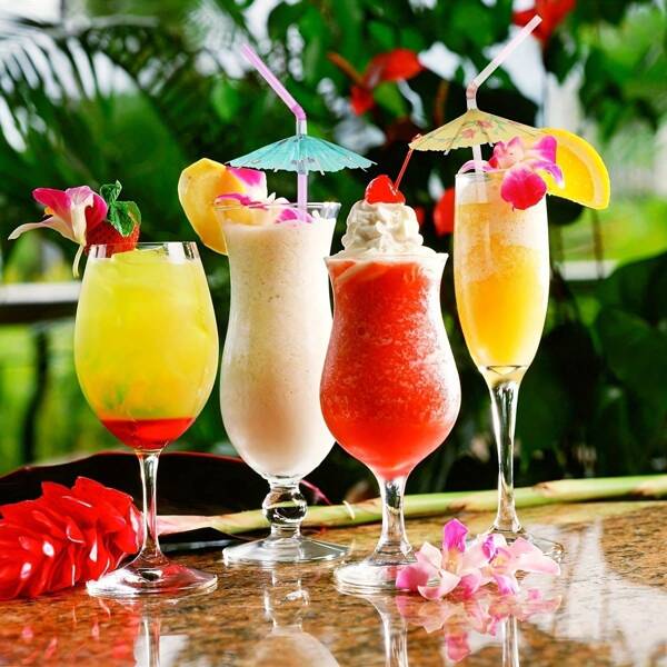 10pcs/50pcs Hawaiian Mini Umbrella Straws, Fluorescent Decor Party Crafts Straws, Colorful Tube Art Straws Suitable For Parties And Gatherings