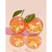 1PC Fashion Pink Disco Lemon Grape Apple Cherry Strawberry Poster Print Fashion Wall Art Picture Decor Frameless Canvas Painting Optional Frame ,Wall Art With Frame