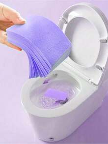 30pcs Toilet Cleaning Sheets, Toilet Cleaner, Floor Cleaner, Household Floor Cleaning Sheets, Toilet Deodorizer, Toilet Bowl Cleaner, Odor Remover, Toilet Descaling Cleaning Sheets, To Remove Urine Stains And Odor, Cleaning Supplies Bathroom Decor Fall Decor - Multicolor - View 2