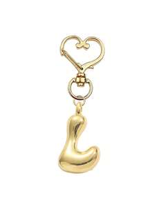 Colgante de letras del alfabeto en forma de burbuja lindas charms - Colgante de cristal de la suerte, letras de amor con cierre dorado de A a Z, colgante de aleación brillante para bolso y mochila - Regalo perfecto para cumpleaños y ocasiones especiales, llavero anillo colgante para bolso mochila coche, accesorios de billetera y bolso para mujeres y niñas - Dorado - Ver 20