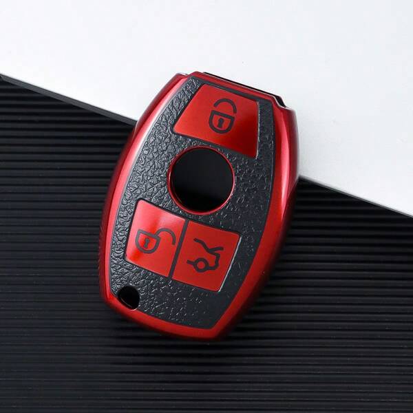 Exquisita funda de llave de alta gama adecuada tanto para hombres como para mujeres; Funda de llave para Mercedes-Benz A, C, E, S, G, CLA, CLS, GLA, GLB, GLC, GLE, GLS, de TPU suave