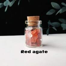1 Peça Garrafa de Desejo de Pedras Preciosas de Cristal Curativo Natural, , Quartzo Rosa, Ametista, Garrafa à Deriva, Presentes de Casa para o Natal