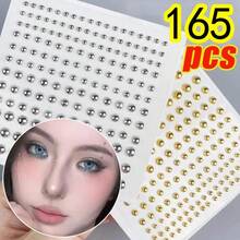 165pcs Non Piercing Fake Nose Lip Sticker Disposable Belly Eyebrow Lip Piercing Jewelry Non Piercied Earring Button Stickers - Face Sticker - View 12