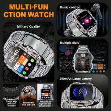 LIGE Smart Watch/Stylish Sports Watch/1.95-Inch Large Screen/Wireless Call/Smart Voice Assistant/Calories/Timer/Alarm Timer/Photo Record/Multifunctional New Men's And Women's Watch/Sports Tracking Bracelet/Men's Watch/Ladies' Watch/Ladies Watch/Wear Decoration