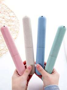 1pc Toothbrush Case Mixing Portable Tooth Brush Cover Holder Toothbrush Hygiene Care Outdoor Supplies Random Color For Travel Toothbrush Case Travel Hiking Camping Covers Protector Travel Essentials Travel Accessories Vacation Summer Holiday Back To School