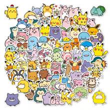 pokemon 50pcs Pokemon Stickers Small Size Children's Suitcase Computer Pokemon Waterproof Stickers Water Cup Tablet Greeting Card Decoration DIY Creative Stickers Surprise Gift Party Gift