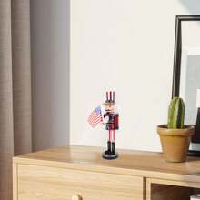 Nutcracker Christmas Decor Nutcracker Figurine Wooden Nutcracker Soldier Black Nutcracker Christmas Wood Ornaments Nutcracker Toy Desktop Ornament Christmas Table Decoration For Christmas Party