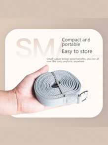 1pc 250*2.5cm Yoga Resistance Band, Stretching Band, Metal Buckle Yoga Strap, Multifunctional Binding Band, Pull Strap, Shoulder Warm-Up Stretch Band, Woven Yoga Rope, Home Assistance Pilates Stretch, Fitness Training For Beginners, Shaping, Indoor & Outdoor Exercise, Yoga Mat Workout