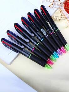 4支装炫彩四合一伸缩笔 - 0.7毫米四色凝胶墨水圆珠笔，握感舒适，适用于护士、学生和办公用品 - 书写流畅，持久耐用，是返校季和开学季必备的学校用品，也是送给同学和朋友的绝佳礼物。学校用品，返校季