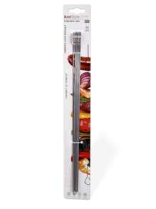6-8pcs outils de barbecue aiguille de barbecue brochettes rondes brochettes de barbecue, brochettes plates rondes en acier inoxydable, brochettes en acier inoxydable fourchettes de barbecue, brochettes plates brochettes d'agneau, brochettes de barbecue barbecue outils de barbecue en acier inoxydable