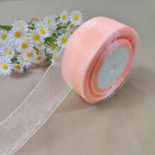 1 Roll 4cm Wide 45m Length Luxury Tulle Ribbon Bowknot Organza Fabric Flowers Gift Wrapping Sewing Accessories, For Birthday Party, Bridal Wedding, Holiday Gift, Rainbow Sheer Organza Ribbon, Width 1.57 Inch, Length 45m, Multi-Color, Suitable For DIY Rose, Fresh Flower Gifts Packaging, Wedding Party Bows, Applicable For Bouquets, Hair Accessories, Christmas And Easter Party Decoration, Valentine's Day Gift Wrapping, Bohemian Style, Wedding Ceremony Venue Decor, Bridal Shower
