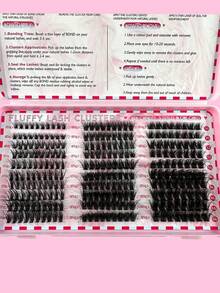 300pcs/Set Artificial Mink Eyelashes, 40D/60D/80D Fluffy Individual Eyelash Extensions, 5D Effect 0.07mm Curled Dramatic Eyelash Extensions 10-18mm Mixed Tray, Makeup Tools, High Volume Personal Eyelash Extension, Suitable For DIY Home Use, Everyday Makeup, Cosplay - D - 查看 3
