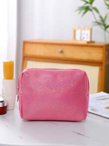 1pc Elegant Star Velvet Octagon Makeup Bag, Portable Handheld Cosmetic Bag, Large Capacity Makeup Organizer Pouch, Gold Star Sparkling Glam Ladies Clutch, Included In Link Is Makeup Bag Set