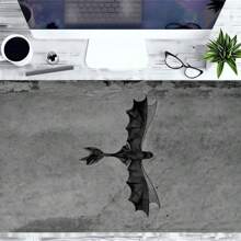 Dragon Flight Desk Pad Dark Cool Design Large Mouse Pad 35.4x15.7 Inch Desk Accessories Rubber Base Mousepad Stitched Edge Non-Slip Keyboard Pad For Office Home Computer As Gifts For Men Women Friends Back To School Gaming Mouse Pad