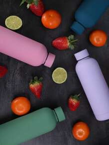 1pc Plain Matte Finish Stainless Steel Double Layer Vacuum Insulated Tumbler, Provides Healthier Hydration Experience To Enjoy Milk, Coffee During Leisure Time, Used For Car, Daily Life, Travel And Gift, Cold & Hot Drinks, Can Purchase Tumbler Sleeve Separately Back To School