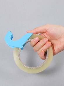 1pc Small And Medium-Sized Convenient Hand-Pulled Cutter, Transparent Masking Tape Cutter And Sealer Back To School