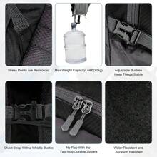 40L Outdoor-Wanderrucksack Herren Damen ,Großes Fassungsvermögen Leichter Reiserucksack,zum Wandern Radfahren Reisen Klettern Trekking,Schwarz