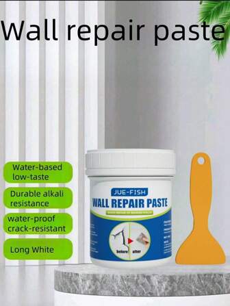 [100g]White Wall Repair Paste - Quickly Repair Wall Cracks And Nail Holes, Easily Repair Scratches, A Must-Have Wall Repair Artifact For Household Use, And , Ready To Use, Perfect Coverage Without Leaving Marks