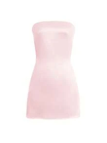 Vaiaye Ladies' Strapless, Strapless, Backless Sexy Dress - Pink - View 3