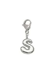 Lindas letras prateadas de bolha, lindo colar com pingente de bolsa - Pingente da sorte, lindas iniciais estilo hip-hop, letras de A a Z, pingente de bolsa e mochila de liga brilhante - Presente perfeito para aniversários e ocasiões especiais, chaveiro, bolsa, mochila, pingente, carro, presentes para mulheres e meninas, carteiras e acessórios para bolsas, presentes para o Dia dos Namorados, presentes para o Dia dos Professores, presentes para o Dia das Mães.