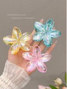 4个/1个女士美人鱼激光发夹，轻巧塑料发饰，时尚百搭优雅发饰，适合日常佩戴、沐浴、化妆、搭配服装和休闲发型，中号发夹，发饰，美发工具，卷发饰品，发饰，发饰，秋季发饰，旅行，美发工具，女士饰品，发饰，秋季，女士发饰，女士发饰，美发工具，发饰，发饰，美饰，美容饰品，礼物，旅行，女士礼物，发饰，圣诞礼物，圣诞礼物，圣诞礼物，圣诞礼物，女士圣诞礼物，礼物，礼物，圣诞礼物，女士礼物，礼物，成人圣诞礼物，成人圣诞礼物，发饰，女士饰品，圣诞礼物，成人发饰配饰，女士礼品创意，美妆圣诞礼物，女士礼物 花朵发夹 优雅爪夹 - 彩色 - 查看 3