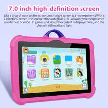 Tablette pour enfants de 7 pouces / processeur quadricœur 1,3 GHz / Android 13 MTK8321 / résolution IPS haute définition 1280 x 800 / caméra 2 Mpx + 5 Mpx / batterie 4 000 mAh / compatible WiFi et contrôle parental / jeux éducatifs / boîtier en plastique ABS et silicone BDF C8 (inclus : boîte d'emballage, câble de données, manuel, OTG, épingle pour carte)