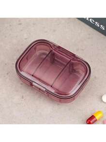 Portable Weekly Pill Box Large Size Waterproof Airtight Medicine Storage Case For Daily Morning, Noon And Night, Compact