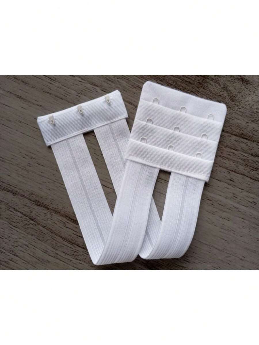 Elastic Bra Extender Size 23 X 5.5 CM - Model 3 Hooks 3 Adjustments Transparent Large - Blanco - Ver 1