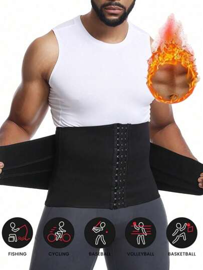 1PC, Sports And Fitness Men's Three Belt Fitness Bundle Belt Body Shaping And Abdominal Tightening Belt Sweating And Abdominal Tightening Bundle Belt Gym Accessories For Belly Slimming Girdles, Lumbar Girdles For Belly Slimming Corset