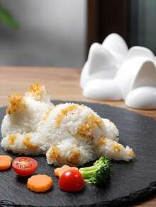 1 件饭团模具迷人猫形饭团制作器，喵呜模具，可爱动物米饭成型器，适用于寿司和海苔卷，可容纳 200 克米饭，家庭厨房和野餐 DIY，便当配件，装饰工具，有趣的午餐盒 - 彩色 - 查看 6