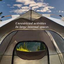 Automatic Outdoor Quick-Opening Tent: Weather-Resistant, Sun-Protective Shelter For Up To Four Persons Ideal For Camping, Fishing, Hiking, Mountaineering, And Hunting - Gold - View 3
