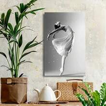 Framed Generic Girls Bedroom Decor Ballet Dancer Wall Pictures For Bedroom Black And White With Pink Poster Decorative Art Canvas Printing For Room Bathroom Bedroom Living Room Decoration - Framed - View 3