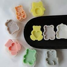 可爱小熊DIY手工香氛石膏多功能硅胶模具 - 白色 - 查看 2