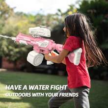 Pistola ad acqua elettrica Byson ricaricabile per bambini, adolescenti e adulti, con assorbimento dell'acqua elettrico ad alta potenza e gittata lunga, ideale per piscina e divertimento all'aperto in estate