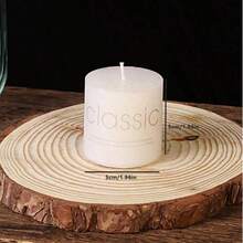 1支/2支/3支/4支装象牙白欧式经典圆柱蜡烛/心形柱状蜡烛，香氛蜡烛，多种尺寸可选，适用于婚礼装饰、家居装饰、节日、生日派对、求婚场景、摄影道具、教堂祈祷、浪漫烛光晚餐、女士蜡烛礼品、点灯等场合。 - 白色-圓柱蠟燭 - 查看 16