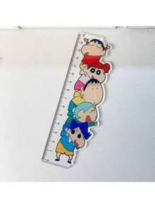 Crayon Shin Chan Stationery Set, A7 Small Notebook, Cartoon Ruler, Crayon Shin Chan Writing Tool, Very Suitable For Festivals, Fans, Offices, Schools, And Gift Giving,Back To School