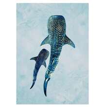 1 Pc Optional Frame Posters Wall Arts Classical Vintage Giant Creatures In The Ocean Canvas Painting Wall Decor Manta Ray Turtle Whale Shark Art Poster Print Picture ﻿