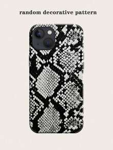 غطاء هاتف بنمط جلد الثعبان، تصميم عنصر حيواني فاخر وبسيط، نقش بارز بنمط جلد الثعبان، مقاوم للصدمات، يعزز الصوت، بنهاية جلدية ناعمة، متوافق مع 17 Pro Max/16 Pro Max/12 Pro/13/14 Plus/15 Pro Max/16 Pro Max، 11/13 Pro، Galaxy S24 Ultra، هدية رائعة