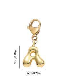 Bubble Letter Cute Necklace Pendant, Bag Pendant - Lucky Crystal Pendant, Letter A-Z, Shiny Alloy Bag Backpack Pendant - Perfect Gift For Birthday And Special Occasions, Keychain Ring Bag Backpack Pendant Car Pendant Gift For Women And Girls, Wallet And Handbag Accessories