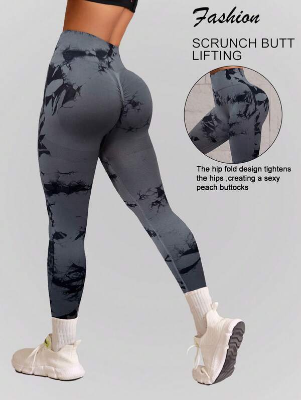 1pc Seamless High Waist Solid Color Yoga Leggings