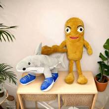 New Tung Tung Tung Sahur Shark, Shan Hai Jing, Interesting Wooden Stick Figure, Teapot Figure, Running Shark Plush Toy, Halloween Prank Figurine, Party Doll, Collectible Doll For Children, Tralalo Shark Figurine