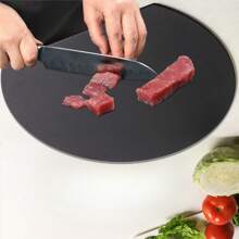 1pc Antibacterial Cutting Board, Reversible, Kitchen Meat And Veggie Separating Cutting Mat, Anti-Mold