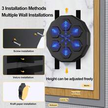 Reaction Target Boxing Machine, Electronic Boxing Machine, An Indoor Wall-Hung Musical Boxing Machine, Intelligent Music Electronic Boxing Machine - Black - View 4