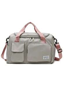 1 pezzo Borsa da viaggio multifunzionale personalizzabile per donne, borsa da palestra con scomparto asciutto/bagnato, manica trolley convertibile, borsa a tracolla con ricamo alla moda, borsa a tracolla pieghevole con scomparto per le scarpe, ottimo regalo per madre, amici, Natale, San Valentino, Festa della Mamma, Festa dell'Insegnante, Festa degli Infermieri, compleanno, forniture scolastiche, studenti di scuola media, studenti di scuola superiore, studenti universitari, matricole, studenti del secondo anno, studenti più giovani