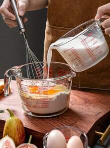 1 Calibrated Glass Measuring Cup Set - 1 Ounce, 2 Tablespoons, 6 Teaspoons, 30 Milliliters - Durable, Microwave Safe, For, Wine, Etc. - Basic Kitchen Tools, Kitchen And Home, School Supplies, Measuring Cup, Kitchen Accessories, Laboratory